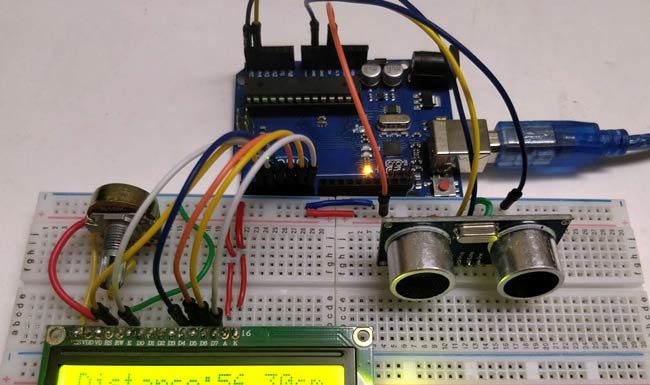 Ultrasonic sensor Arduino-Distance-measurement-using-ultrasonic-Sensor