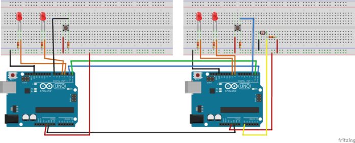UART connected Arduinos